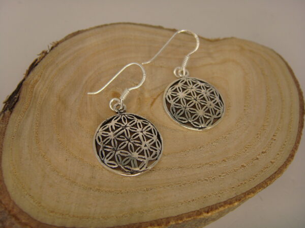 Boucles d'oreilles argent Fleur de Vie