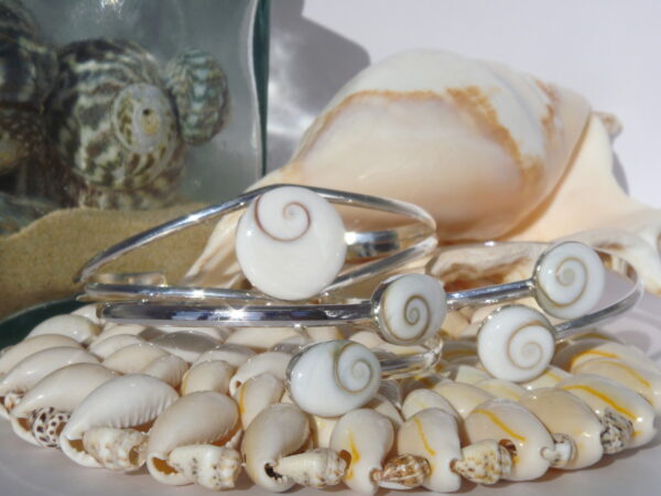 Bracelet jonc Argent 925 Oeil de Sainte Lucie
