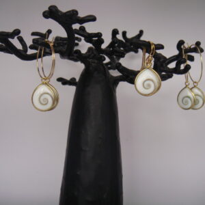 Boucles d'oreilles Oeil de Sainte Lucie, laiton