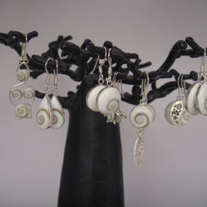Boucles d'oreilles Oeil de Sainte Lucie, Argent 925, pendantes