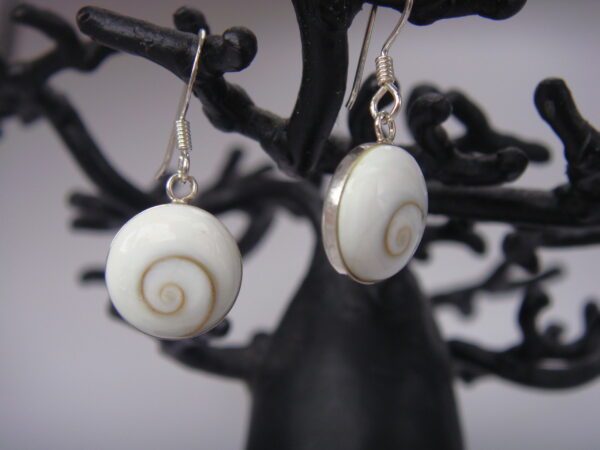 Boucles d'oreilles Oeil de Sainte Lucie, Argent 925, pendantes – Image 2