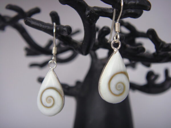 Boucles d'oreilles Oeil de Sainte Lucie, Argent 925, pendantes – Image 3