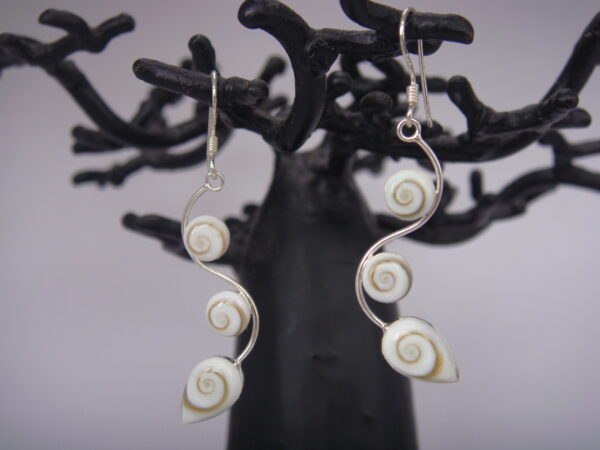 Boucles d'oreilles Oeil de Sainte Lucie, Argent 925, pendantes – Image 4