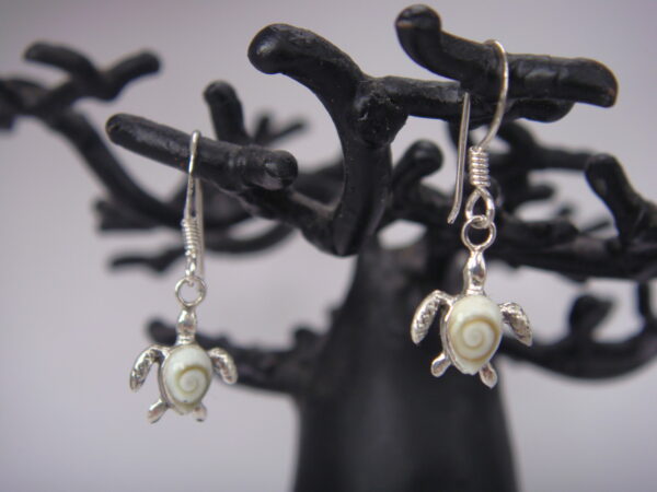 Boucles d'oreilles Oeil de Sainte Lucie, Argent 925, pendantes – Image 5