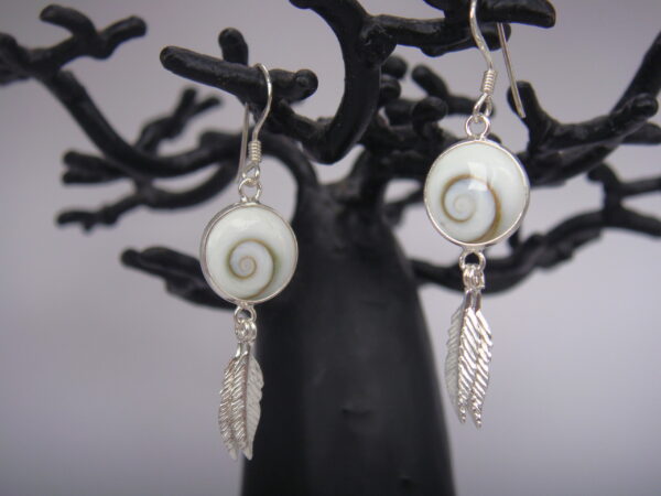 Boucles d'oreilles Oeil de Sainte Lucie, Argent 925, pendantes – Image 6