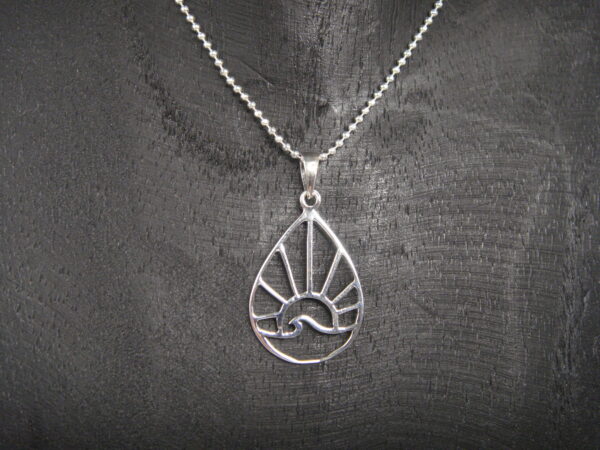 Collier argent vague & sunset