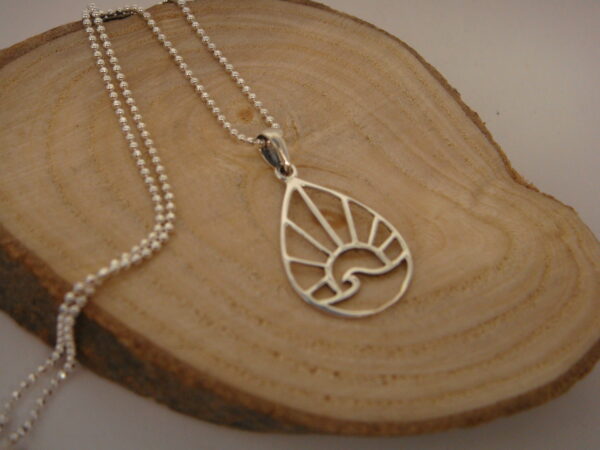 Collier argent vague & sunset – Image 2