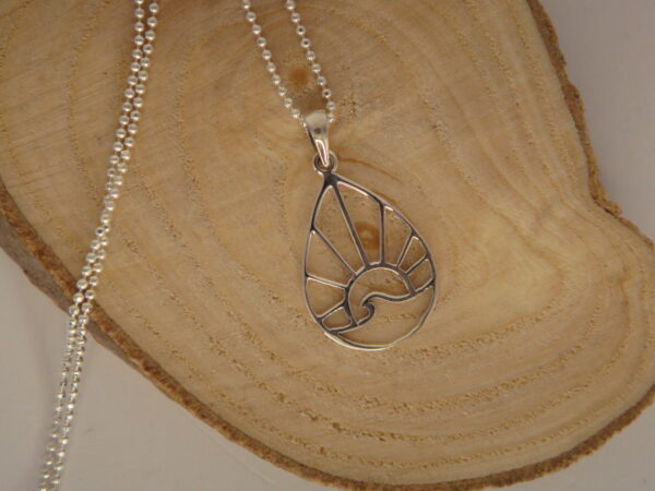 Collier argent vague & sunset – Image 3