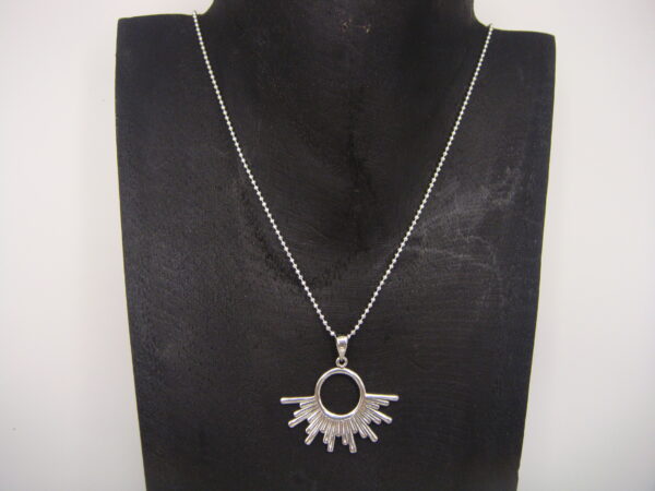 Collier argent rayons de soleil – Image 2