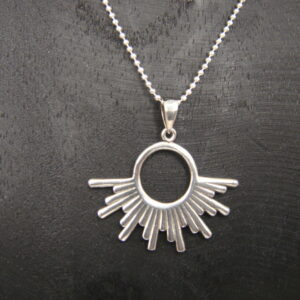 Collier argent rayons de soleil