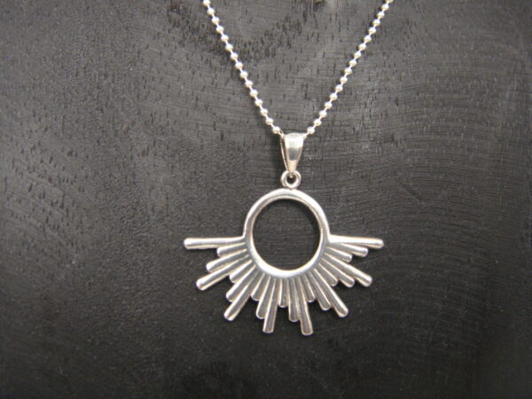 Collier argent rayons de soleil