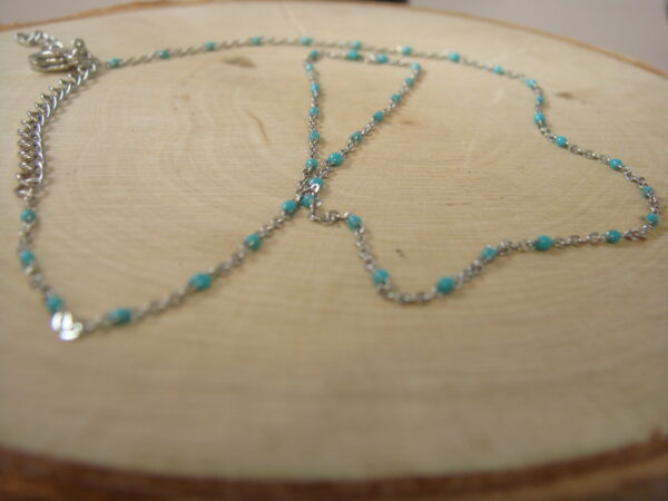 Collier acier fin argenté, réglable chaînette – Image 5