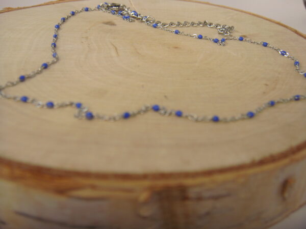 Collier acier fin argenté, réglable chaînette – Image 7