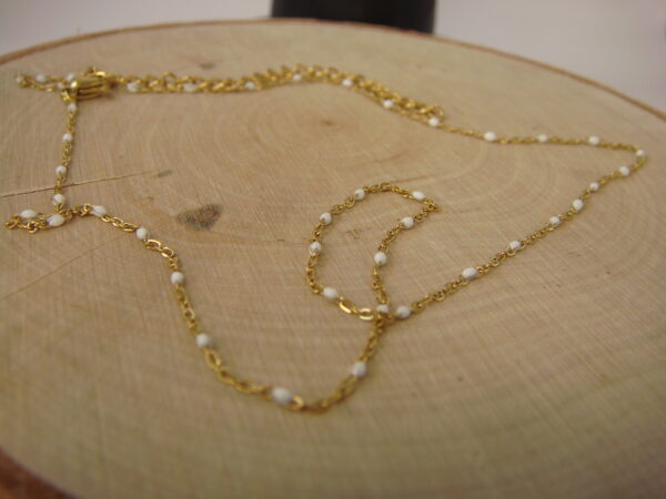 Collier acier doré fin, réglable chaînette – Image 5