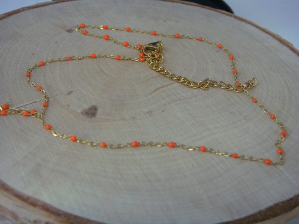 Collier acier doré fin, réglable chaînette – Image 7