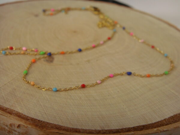 Collier acier doré fin, réglable chaînette – Image 9