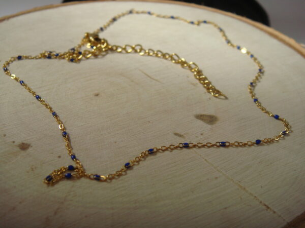 Collier acier doré fin, réglable chaînette – Image 13