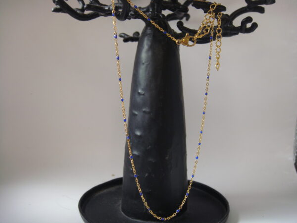 Collier acier doré fin, réglable chaînette – Image 12