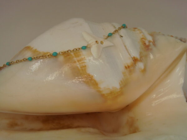 Collier fin acier & dent de requin, réglable chaînette – Image 6