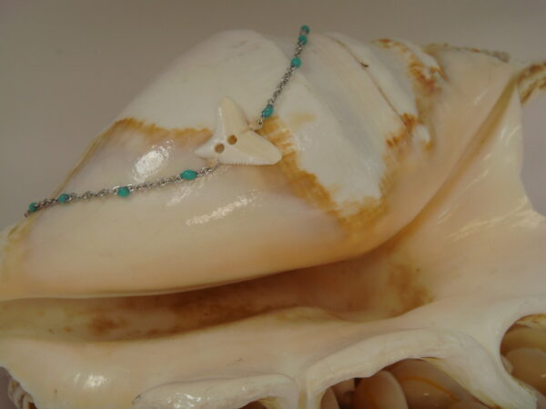 Collier fin acier & dent de requin, réglable chaînette – Image 8