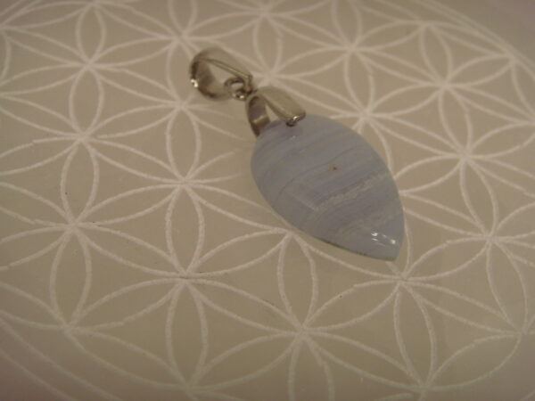 Pendentif argent & pierre naturelle en forme de goutte – Image 4