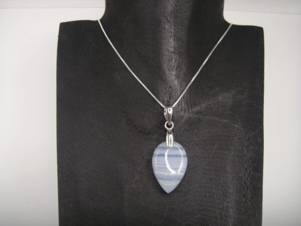 Pendentif argent & pierre naturelle en forme de goutte – Image 10