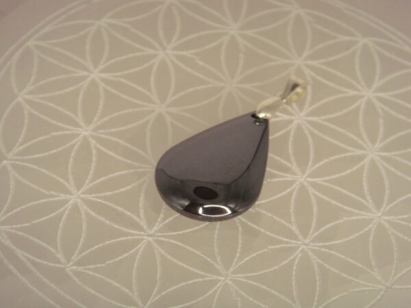 Pendentif argent & pierre naturelle en forme de goutte – Image 5
