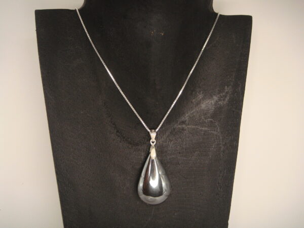 Pendentif argent & pierre naturelle en forme de goutte – Image 9