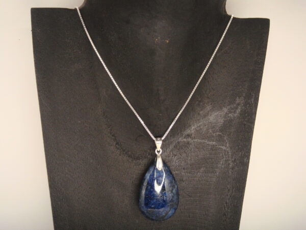 Pendentif argent & pierre naturelle en forme de goutte – Image 12