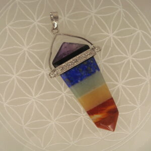 Pendentif pierres naturelles 7 chakras