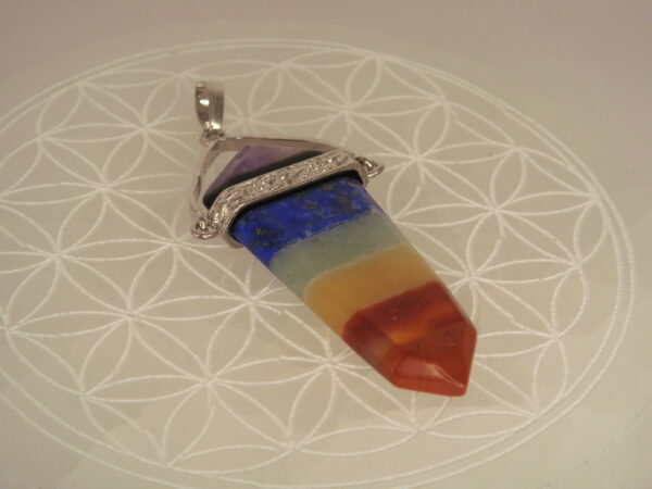 Pendentif pierres naturelles 7 chakras – Image 2